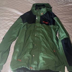 Volcom Arther 3L Green and Black Men's Ski/Snowboard Jacket